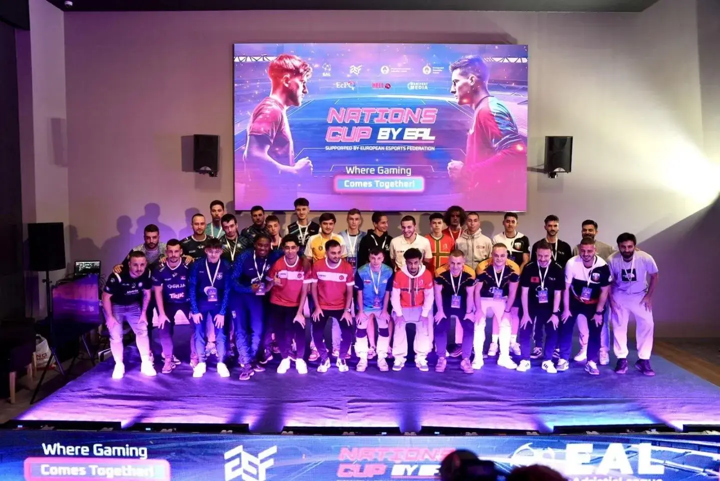 Crowd cheering at the main event